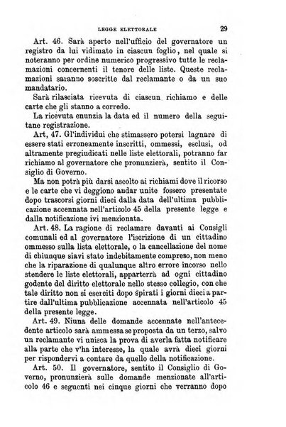 Manuale ad uso dei senatori del Regno e dei deputati contenente lo Statuto e i plebisciti, la legge elettorale, i regolamenti delle due Camere, le principali leggi organiche dllo Stato, gli elenchi dei senatori del Regno, dei deputati e dei ministeri succedutisi durante la ... legislazione