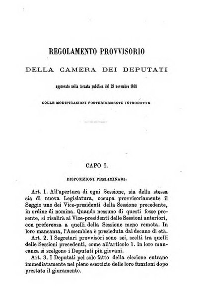 Manuale ad uso dei senatori del Regno e dei deputati contenente lo Statuto e i plebisciti, la legge elettorale, i regolamenti delle due Camere, le principali leggi organiche dllo Stato, gli elenchi dei senatori del Regno, dei deputati e dei ministeri succedutisi durante la ... legislazione