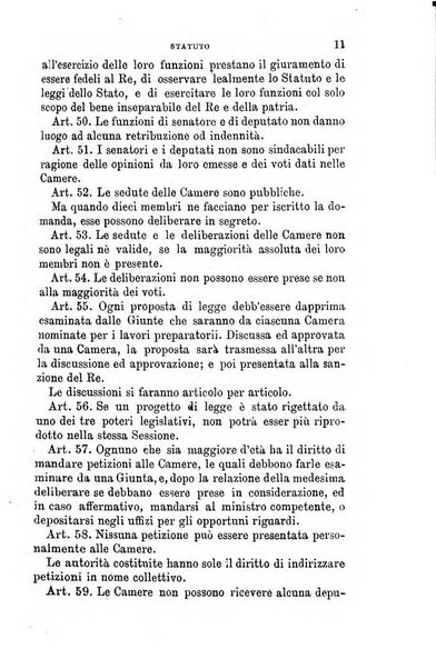 Manuale ad uso dei senatori del Regno e dei deputati contenente lo Statuto e i plebisciti, la legge elettorale, i regolamenti delle due Camere, le principali leggi organiche dllo Stato, gli elenchi dei senatori del Regno, dei deputati e dei ministeri succedutisi durante la ... legislazione