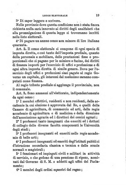 Manuale ad uso dei senatori del Regno e dei deputati contenente lo Statuto e i plebisciti, la legge elettorale, i regolamenti delle due Camere, le principali leggi organiche dllo Stato, gli elenchi dei senatori del Regno, dei deputati e dei ministeri succedutisi durante la ... legislazione