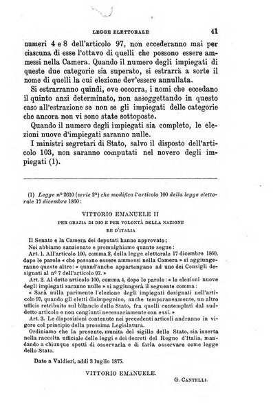 Manuale ad uso dei senatori del Regno e dei deputati contenente lo Statuto e i plebisciti, la legge elettorale, i regolamenti delle due Camere, le principali leggi organiche dllo Stato, gli elenchi dei senatori del Regno, dei deputati e dei ministeri succedutisi durante la ... legislazione