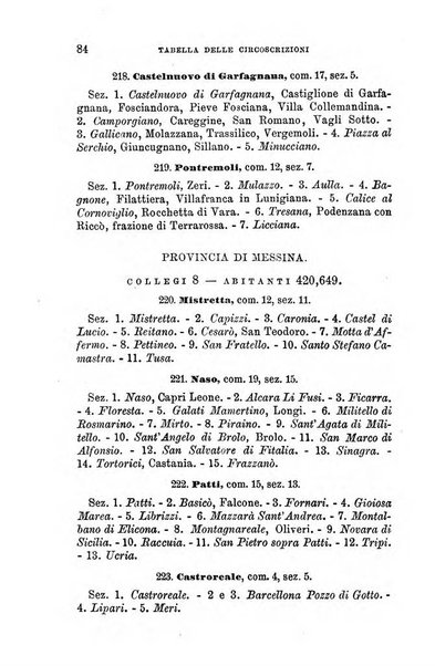 Manuale ad uso dei senatori del Regno e dei deputati contenente lo Statuto e i plebisciti, la legge elettorale, i regolamenti delle due Camere, le principali leggi organiche dllo Stato, gli elenchi dei senatori del Regno, dei deputati e dei ministeri succedutisi durante la ... legislazione