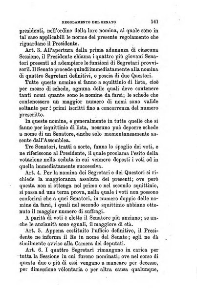 Manuale ad uso dei senatori del Regno e dei deputati contenente lo Statuto e i plebisciti, la legge elettorale, i regolamenti delle due Camere, le principali leggi organiche dllo Stato, gli elenchi dei senatori del Regno, dei deputati e dei ministeri succedutisi durante la ... legislazione