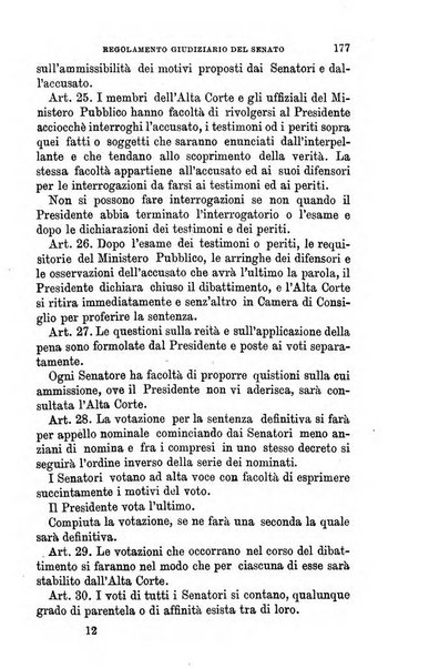 Manuale ad uso dei senatori del Regno e dei deputati contenente lo Statuto e i plebisciti, la legge elettorale, i regolamenti delle due Camere, le principali leggi organiche dllo Stato, gli elenchi dei senatori del Regno, dei deputati e dei ministeri succedutisi durante la ... legislazione