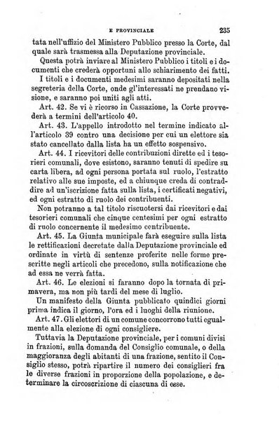 Manuale ad uso dei senatori del Regno e dei deputati contenente lo Statuto e i plebisciti, la legge elettorale, i regolamenti delle due Camere, le principali leggi organiche dllo Stato, gli elenchi dei senatori del Regno, dei deputati e dei ministeri succedutisi durante la ... legislazione