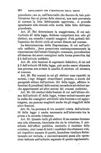 Manuale ad uso dei senatori del Regno e dei deputati contenente lo Statuto e i plebisciti, la legge elettorale, i regolamenti delle due Camere, le principali leggi organiche dllo Stato, gli elenchi dei senatori del Regno, dei deputati e dei ministeri succedutisi durante la ... legislazione