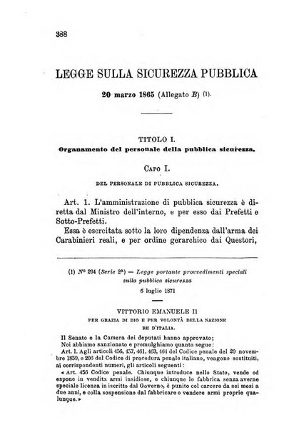 Manuale ad uso dei senatori del Regno e dei deputati contenente lo Statuto e i plebisciti, la legge elettorale, i regolamenti delle due Camere, le principali leggi organiche dllo Stato, gli elenchi dei senatori del Regno, dei deputati e dei ministeri succedutisi durante la ... legislazione