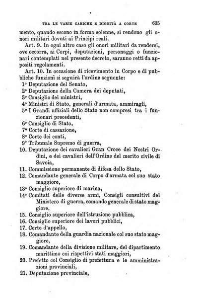 Manuale ad uso dei senatori del Regno e dei deputati contenente lo Statuto e i plebisciti, la legge elettorale, i regolamenti delle due Camere, le principali leggi organiche dllo Stato, gli elenchi dei senatori del Regno, dei deputati e dei ministeri succedutisi durante la ... legislazione