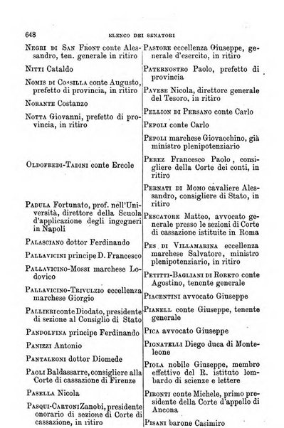 Manuale ad uso dei senatori del Regno e dei deputati contenente lo Statuto e i plebisciti, la legge elettorale, i regolamenti delle due Camere, le principali leggi organiche dllo Stato, gli elenchi dei senatori del Regno, dei deputati e dei ministeri succedutisi durante la ... legislazione