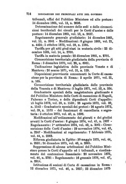 Manuale ad uso dei senatori del Regno e dei deputati contenente lo Statuto e i plebisciti, la legge elettorale, i regolamenti delle due Camere, le principali leggi organiche dllo Stato, gli elenchi dei senatori del Regno, dei deputati e dei ministeri succedutisi durante la ... legislazione