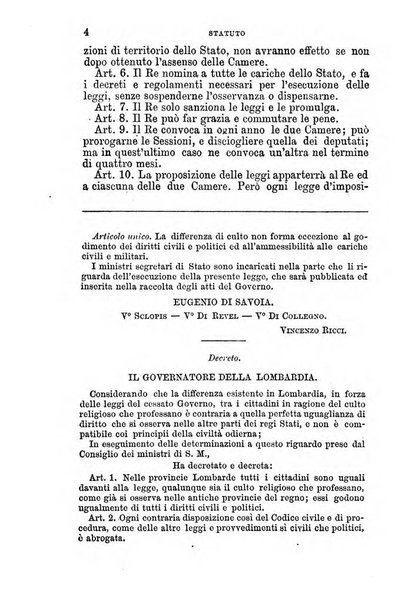 Manuale ad uso dei senatori del Regno e dei deputati contenente lo Statuto e i plebisciti, la legge elettorale, i regolamenti delle due Camere, le principali leggi organiche dllo Stato, gli elenchi dei senatori del Regno, dei deputati e dei ministeri succedutisi durante la ... legislazione