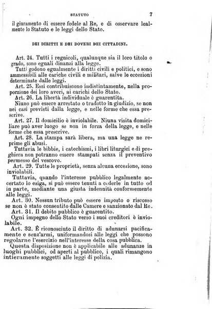 Manuale ad uso dei senatori del Regno e dei deputati contenente lo Statuto e i plebisciti, la legge elettorale, i regolamenti delle due Camere, le principali leggi organiche dllo Stato, gli elenchi dei senatori del Regno, dei deputati e dei ministeri succedutisi durante la ... legislazione