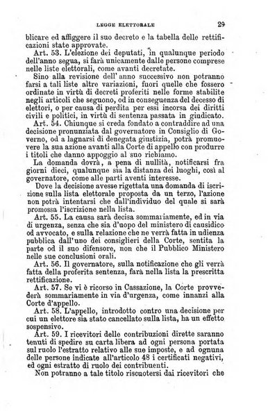 Manuale ad uso dei senatori del Regno e dei deputati contenente lo Statuto e i plebisciti, la legge elettorale, i regolamenti delle due Camere, le principali leggi organiche dllo Stato, gli elenchi dei senatori del Regno, dei deputati e dei ministeri succedutisi durante la ... legislazione