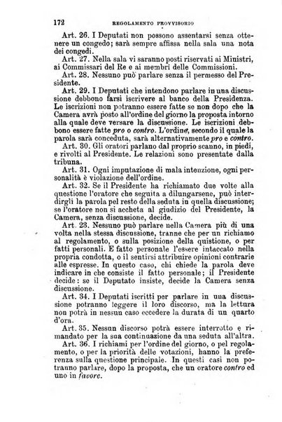 Manuale ad uso dei senatori del Regno e dei deputati contenente lo Statuto e i plebisciti, la legge elettorale, i regolamenti delle due Camere, le principali leggi organiche dllo Stato, gli elenchi dei senatori del Regno, dei deputati e dei ministeri succedutisi durante la ... legislazione