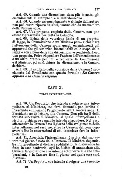 Manuale ad uso dei senatori del Regno e dei deputati contenente lo Statuto e i plebisciti, la legge elettorale, i regolamenti delle due Camere, le principali leggi organiche dllo Stato, gli elenchi dei senatori del Regno, dei deputati e dei ministeri succedutisi durante la ... legislazione