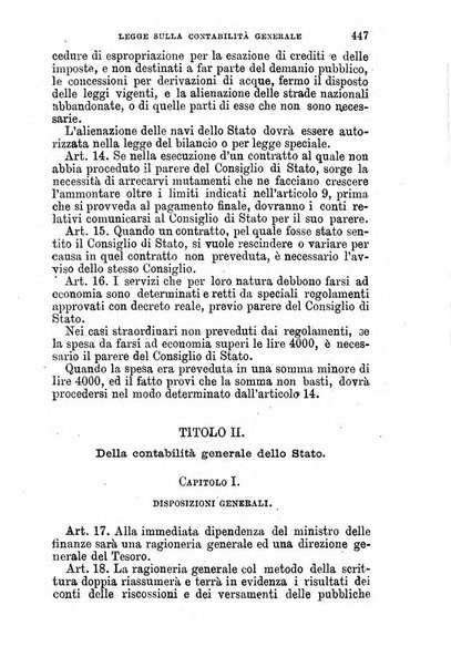 Manuale ad uso dei senatori del Regno e dei deputati contenente lo Statuto e i plebisciti, la legge elettorale, i regolamenti delle due Camere, le principali leggi organiche dllo Stato, gli elenchi dei senatori del Regno, dei deputati e dei ministeri succedutisi durante la ... legislazione