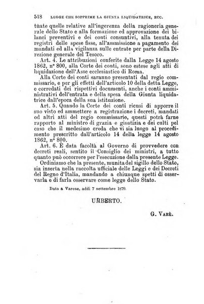 Manuale ad uso dei senatori del Regno e dei deputati contenente lo Statuto e i plebisciti, la legge elettorale, i regolamenti delle due Camere, le principali leggi organiche dllo Stato, gli elenchi dei senatori del Regno, dei deputati e dei ministeri succedutisi durante la ... legislazione