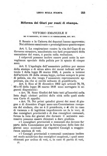 Manuale ad uso dei deputati al Parlamento nazionale