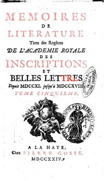 Académie Royale des Inscriptions et Belles Lettres. Mémoires..