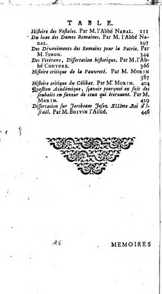 Académie Royale des Inscriptions et Belles Lettres. Mémoires..