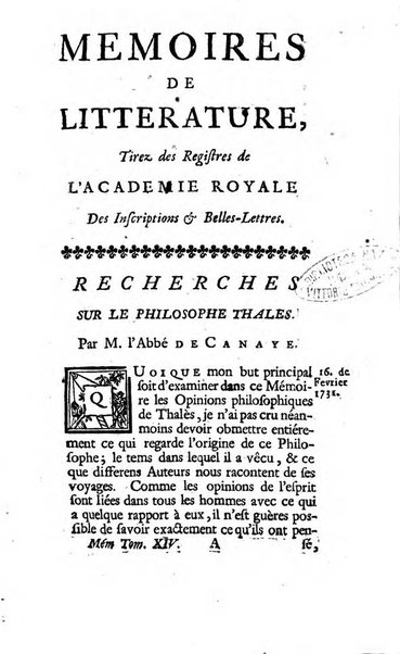 Académie Royale des Inscriptions et Belles Lettres. Mémoires..