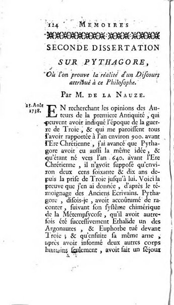 Académie Royale des Inscriptions et Belles Lettres. Mémoires..