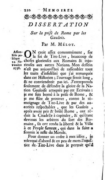 Académie Royale des Inscriptions et Belles Lettres. Mémoires..