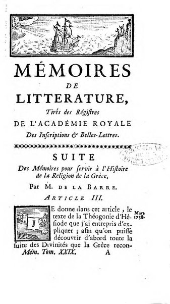 Académie Royale des Inscriptions et Belles Lettres. Mémoires..