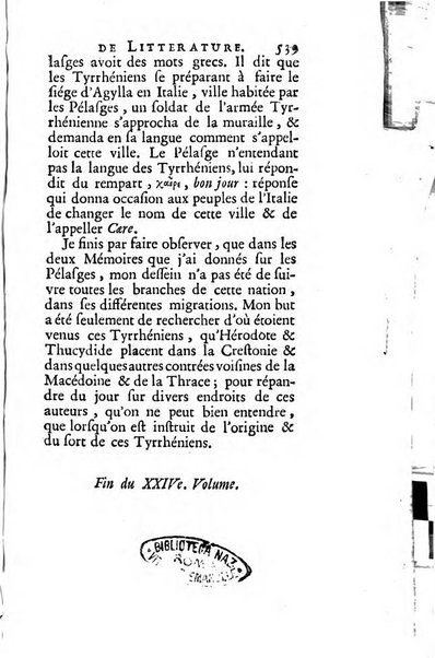 Académie Royale des Inscriptions et Belles Lettres. Mémoires..