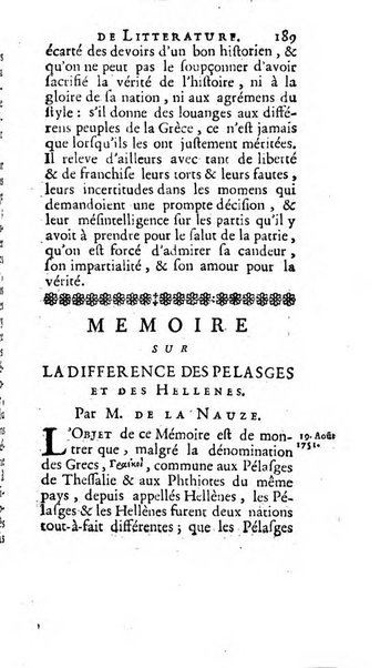 Académie Royale des Inscriptions et Belles Lettres. Mémoires..