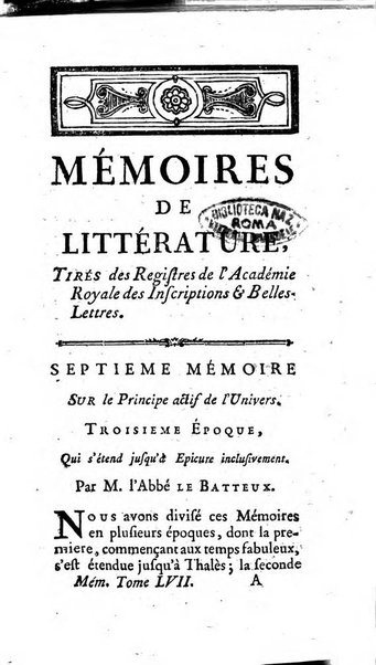 Académie Royale des Inscriptions et Belles Lettres. Mémoires..