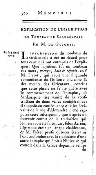 Académie Royale des Inscriptions et Belles Lettres. Mémoires..