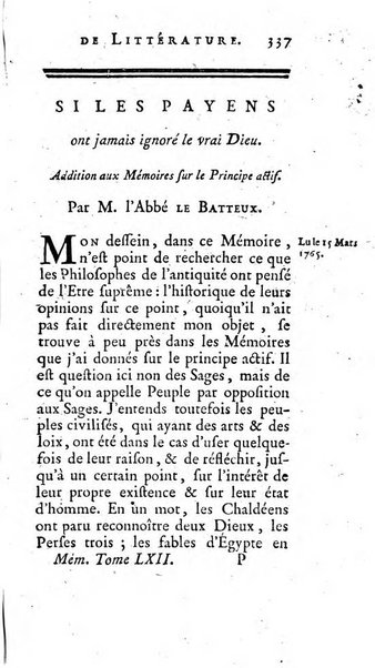 Académie Royale des Inscriptions et Belles Lettres. Mémoires..