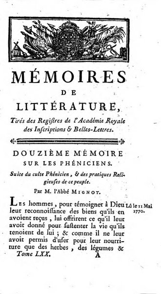 Académie Royale des Inscriptions et Belles Lettres. Mémoires..