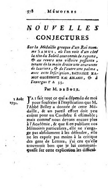 Académie Royale des Inscriptions et Belles Lettres. Mémoires..