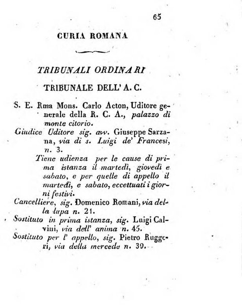 Almanacco letterario scientifico giudiziario commerciale artistico teatrale ec., ossia Grande raccolta di circa 10.000 indirizzi ... di persone