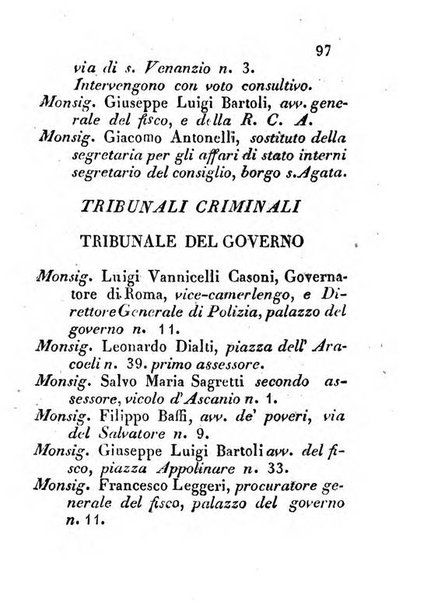 Almanacco letterario scientifico giudiziario commerciale artistico teatrale ec., ossia Grande raccolta di circa 10.000 indirizzi ... di persone