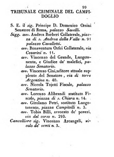 Almanacco letterario scientifico giudiziario commerciale artistico teatrale ec., ossia Grande raccolta di circa 10.000 indirizzi ... di persone