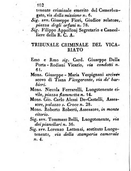 Almanacco letterario scientifico giudiziario commerciale artistico teatrale ec., ossia Grande raccolta di circa 10.000 indirizzi ... di persone