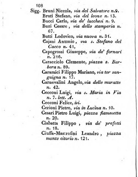 Almanacco letterario scientifico giudiziario commerciale artistico teatrale ec., ossia Grande raccolta di circa 10.000 indirizzi ... di persone