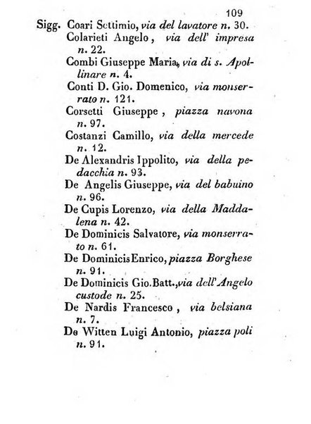 Almanacco letterario scientifico giudiziario commerciale artistico teatrale ec., ossia Grande raccolta di circa 10.000 indirizzi ... di persone