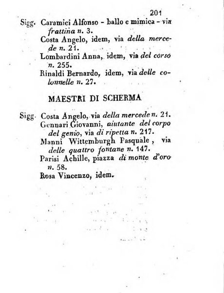 Almanacco letterario scientifico giudiziario commerciale artistico teatrale ec., ossia Grande raccolta di circa 10.000 indirizzi ... di persone