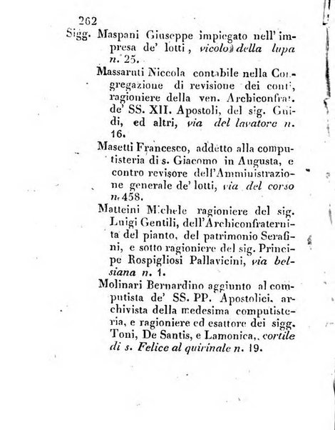 Almanacco letterario scientifico giudiziario commerciale artistico teatrale ec., ossia Grande raccolta di circa 10.000 indirizzi ... di persone