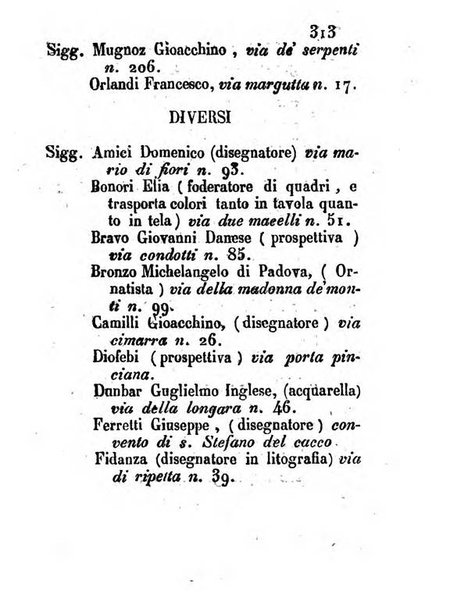 Almanacco letterario scientifico giudiziario commerciale artistico teatrale ec., ossia Grande raccolta di circa 10.000 indirizzi ... di persone