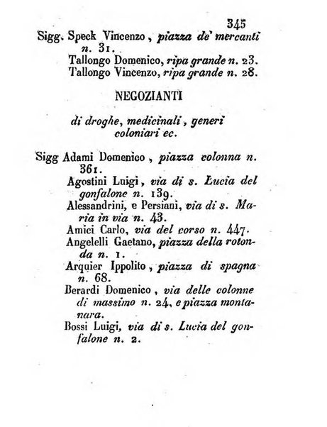 Almanacco letterario scientifico giudiziario commerciale artistico teatrale ec., ossia Grande raccolta di circa 10.000 indirizzi ... di persone