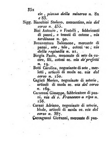 Almanacco letterario scientifico giudiziario commerciale artistico teatrale ec., ossia Grande raccolta di circa 10.000 indirizzi ... di persone