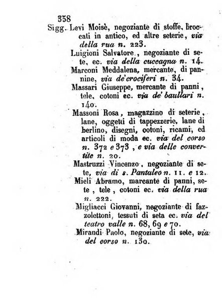 Almanacco letterario scientifico giudiziario commerciale artistico teatrale ec., ossia Grande raccolta di circa 10.000 indirizzi ... di persone