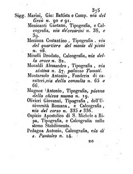 Almanacco letterario scientifico giudiziario commerciale artistico teatrale ec., ossia Grande raccolta di circa 10.000 indirizzi ... di persone