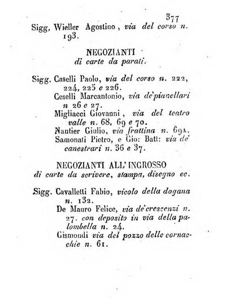 Almanacco letterario scientifico giudiziario commerciale artistico teatrale ec., ossia Grande raccolta di circa 10.000 indirizzi ... di persone