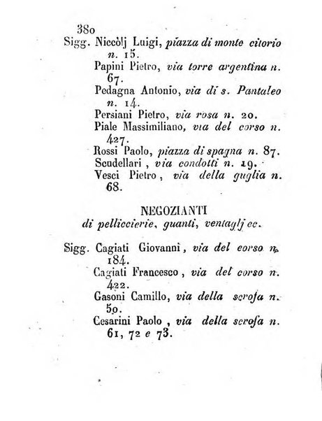 Almanacco letterario scientifico giudiziario commerciale artistico teatrale ec., ossia Grande raccolta di circa 10.000 indirizzi ... di persone